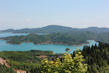 Fototapeta na wymiar Artificial Lake Plastira of Karditsa central Greece Europe