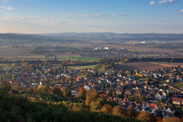 Landscape of Low Saxony in village Steinbergen , Germany