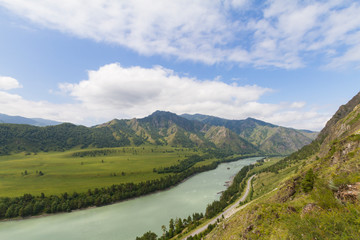 Altai mountains. Katun river.