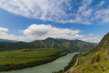 Altai mountains. Katun river.
