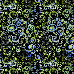 Hand drawn ornament seamless pattern. Wallpaper, fabric design.