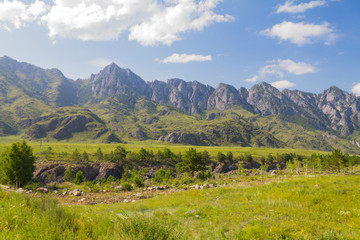 Fototapeta na wymiar Altai mountains panorama