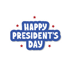 Happy Presidents Day celebration text