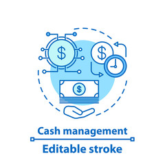 Cash management concept icon