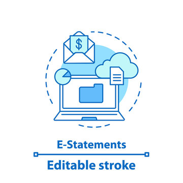 E-statement concept icon