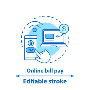 Online Bill Pay Concept Icon