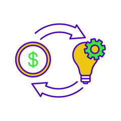 Crowdfunding color icon