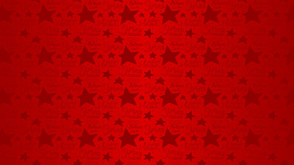 Red vector background for the holiday of Russian May 9, Victory Day. Wallpaper 16:9 aspect ratio, handwritten short phrase, pattern, red grunge star.