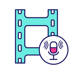 Audio recording color icon