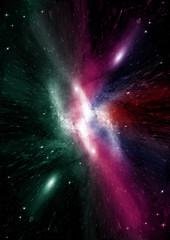 galaxy in a free space