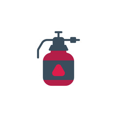 Pests repellent sprayer flat icon, vector sign, colorful pictogram isolated on white. Insect repellent dispenser bottle symbol, logo illustration. Flat style design