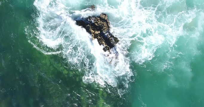 Aerial drone shot of the sea.