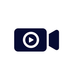 Video Camera simple icon. Movie or Cinema sign. Multimedia symbol. Quality design elements.