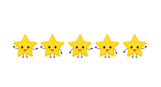 Happy cute smiling funny 5 stars