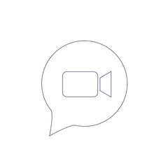 Video Camera simple icon. Movie or Cinema sign. Multimedia symbol. Quality design elements.