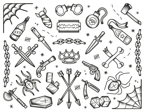 Knife Tattoo Images – Browse 10,680 Stock Photos, Vectors, and Video |  Adobe Stock