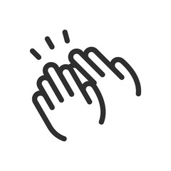 Fototapeta na wymiar Clapping hands icon - Vector
