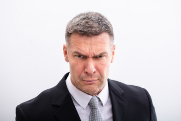 Portrait Of An Angry Businessman