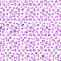 Watercolor heart of roses pattern. Hand drawn illustration. Seamless pattern	