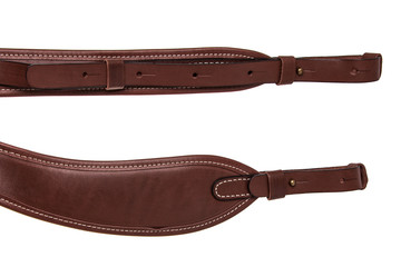 leather shoulder strap for a gun isolated on white background