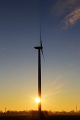 Fototapeta na wymiar Wind turbines, wind farm