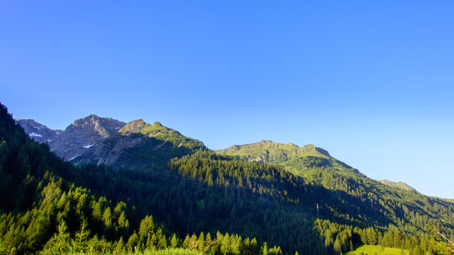 Mountain range near Bedretto Switzerland