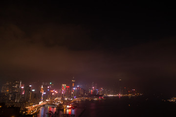 Fototapeta na wymiar Hong Kong habour by Night
