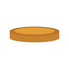 Simple coins icon, sign or logo on white