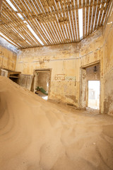 Fototapeta premium Sand has invaded and taken over these rooms in Kolmanskoppe