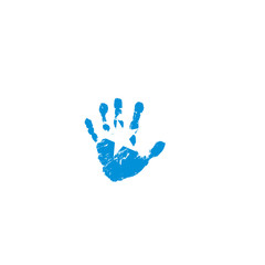 Somalia flag and hand on white background. Vector illustration