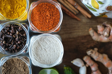 Spices of Thailand rustic style