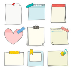 Colorful stationery supplies collection