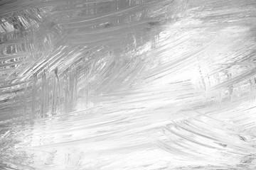 Gray paint on canvas