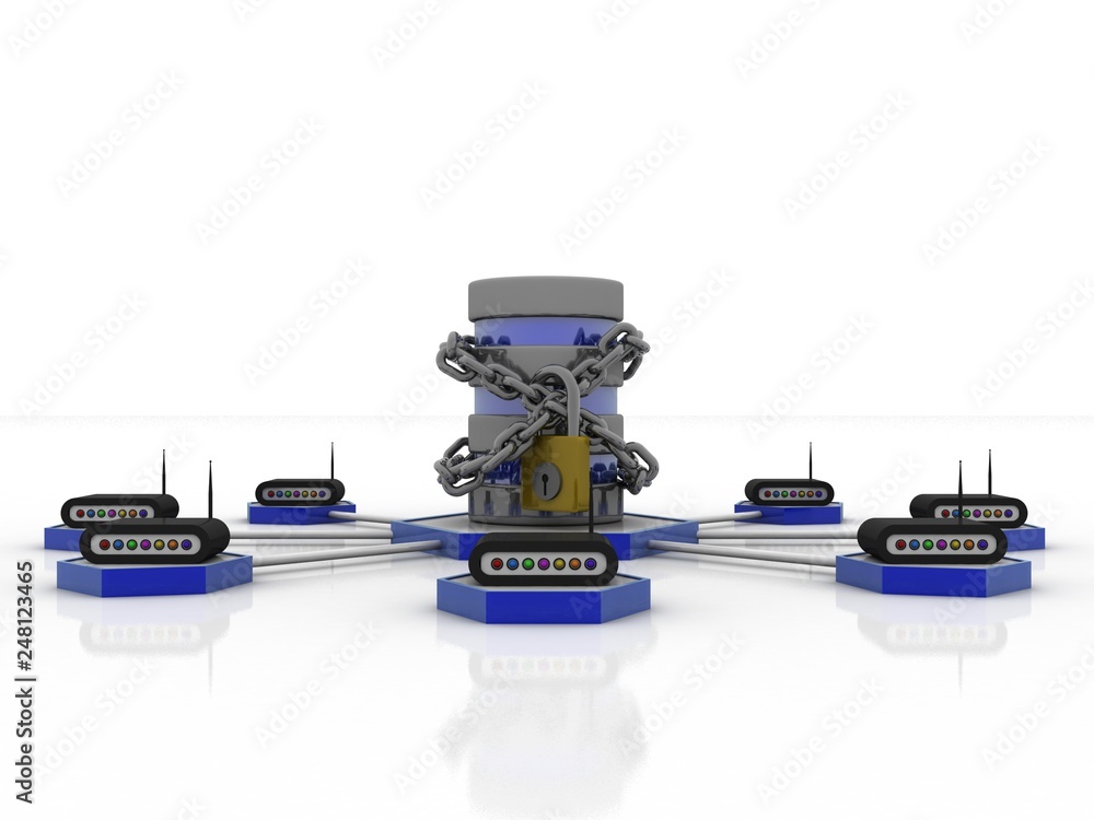 Poster 3d rendering transmitter wifi