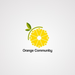 orange community logo vector, icon, element, and template