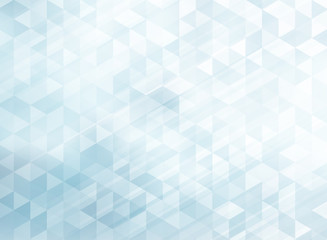 Abstract striped geometric triangles pattern light blue color background and texture with lighting effect