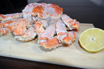  Kamchatka crab on a cutting board
