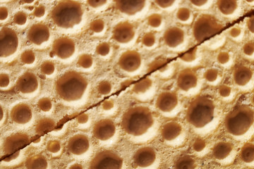 the texture of the bread macro