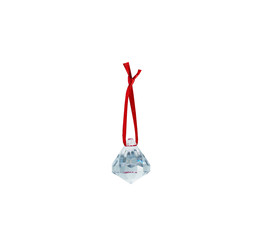 Crystal, glass Christmas sphere isolated on the white