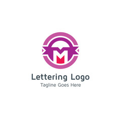 Lettering M Vector