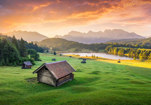 Geroldsee, Bayern Alps, Krun, Bayern, Germany