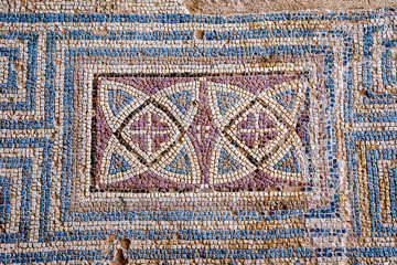 Floor tiles in Kourion, Cyprus