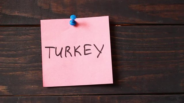 Turkey word on the sticker