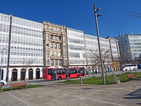 Xristaleras de los edificios tipicos de la ciudad de La Coru&ntilde;a