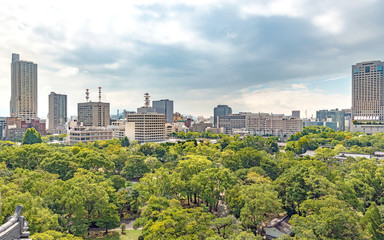 広島城天守からの広島市街地の眺望
