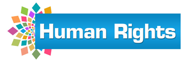 Human Rights Colorful Squares Circular Bar 