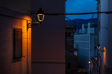 Detail of a ancient building in a italian city.
