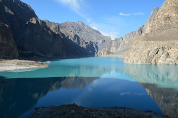 Attaabad lake in the Hunza Gilgit mountains