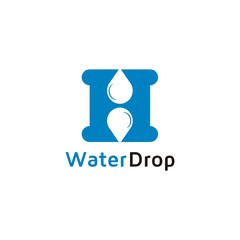 Letter H water drop icon design template, logo design inspiration