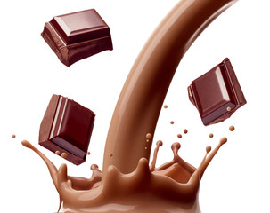 chocolate milk drink splash glass straw